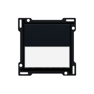 Afwerkingsset tekstveld enkelv. schakelaar/knop black