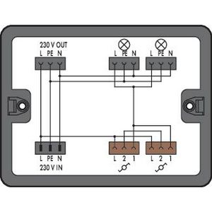 Verdeeldoos Wisselschakeling 1 ingang 899-631/308-000