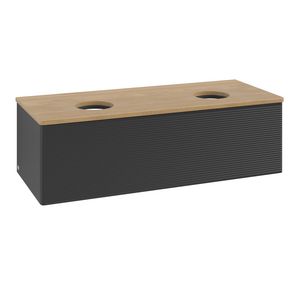 Wastafelonderkast Antao 1200x360x500mm Black Matt Lacquer K35111PD
