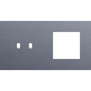 Afdekplaat 2-voud horiz. 71mm centerafst. 226-57807