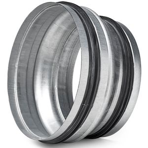 Verloopstuk staal verzinkt  met afdichtringen DN 200mm/160mm