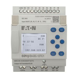 Easy E4, 24V DC, 8DI (4 als analoog te gebruiken) , 4DQ tran