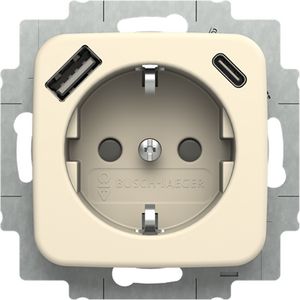 Wcd ra kv + 1xUSB-A + 1xUSB-C voeding R-creme (20 EUCB2USBAC-212)
