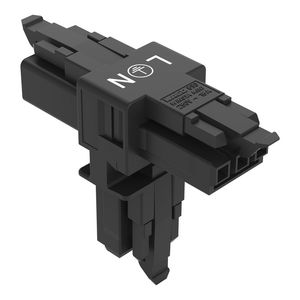 T-verdeler 3-polig Cod. A zwart 890-615