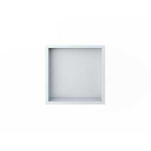 BASIC BOX inbouwnis 300x300x70mm rvs met flens wit