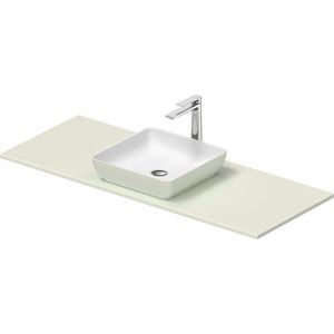SIVIDA #268020 wastafelblad incl. opzetkom buitenzijde lichtgroen mat binnenzijde wit mat 1280mm