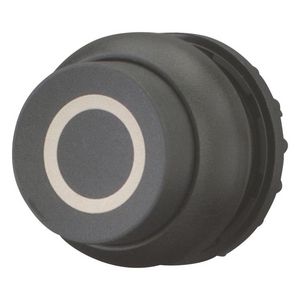 Drukknop hoog zwart 0 terugverend M22S-DH-S-X0