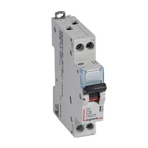 Installatieautomaat MCB DX³ 1-polig + Nul C-karakteristiek 6A 4500A