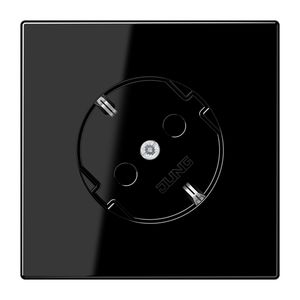 Wandcontactdoos zwart met R/A 45gr LS990 VVE=10