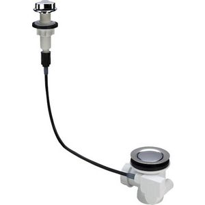 Afvoer+overloopgarn. 1.1/2x70mm kunstst./wit m.waste zonder overloop