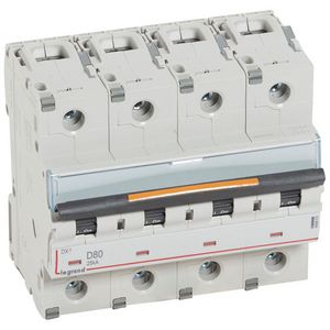 Installatieautomaat 4-polig D-karakteristiek 80A 25kA DX³ DIN