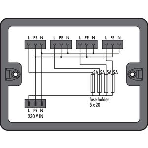 Verdeeldoos Kabel- en apparaatbeveiliging 899-631/315-000