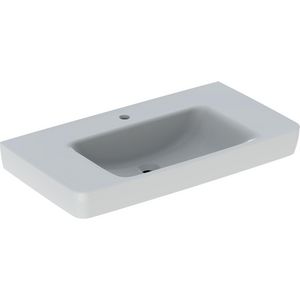 Renova Plan wastafel 90x48cm m/kr zonder overloop afleg links en rechts KeraTect/wit