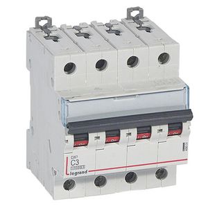 Installatieautomaat MCB DX³ 4-polig C-karakteristiek 3A 10000A