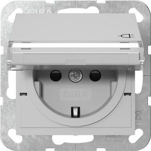 wandcontactdoos met randaarde KD TK + Safety Plus System 55 grijs m