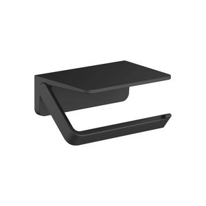 Closetrolhouder+legplank-Mat Zwart