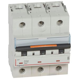 Installatieautomaat 3-polig D-karakteristiek 32A 25kA DX³ DIN