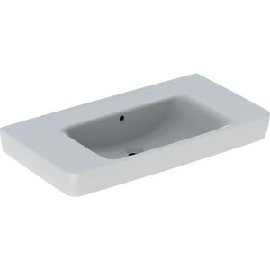Renova Plan wastafel 90x48cm zonder kraangat met overloop afleg links en rechts KeraTect/wit