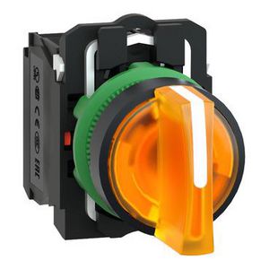 Illuminated selector switch plastic orange 22 3 poss stay p