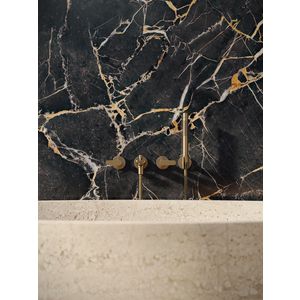 Afbouwdeel 3-gats inbouw badkraan handdouche Cubic Cut greep brushed bronze Citterio-C