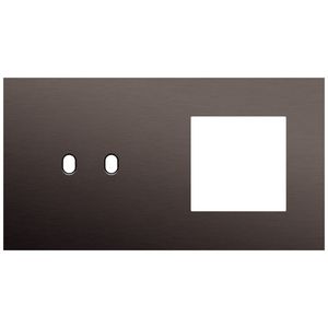 2-voudige afdekplaat horizontaal 71mm centerafstand voor een tweev