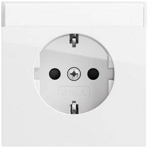 wandcontactdoos met randaarde TK + Safety Plus Gira F100 zuiver wit