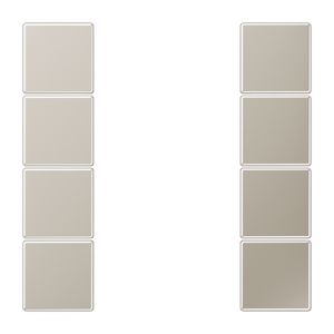 Tastafdekking compleet 4-voudig LS edelstaal KNX