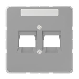Afdekking modular jack 2-voudig EMT AMP MTRJ tekstvenster