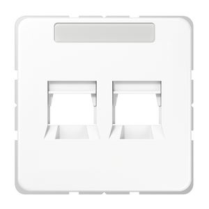 Afdekking a.wit v.mod.jack 2-voudig CD500
