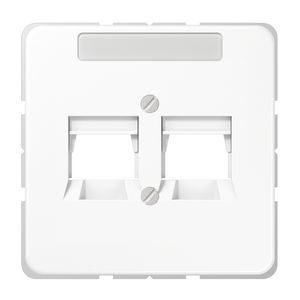 Afdekking a.wit v.mod.jack 2-voudig CD500