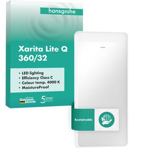 Spiegel horiz. LED 360/30 wandschakelaar mat wit Xarita Lite Q