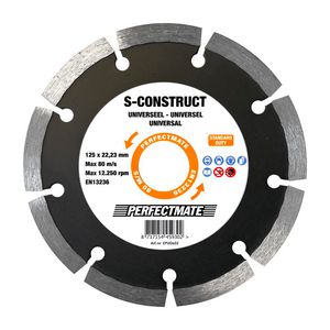 S-Construct diamantzaagblad 125mm asgat 22.23mm