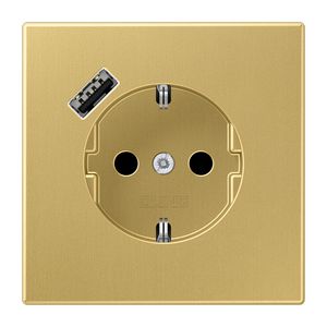 Wandcontactdoos m.lader mes.clas.gelakt v.USB A