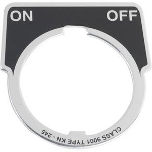 Tekstschild 30mm unit 40x43mmON-OFF" Zwa Harmony 9001K