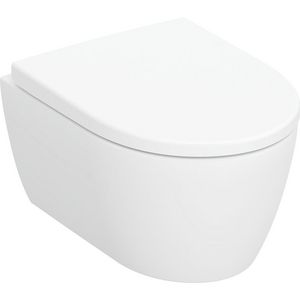 Wandcloset combipack ICON diepspoel rimfree compact 490mm alpien wit/mat incl. zitting softclose / quickrelease