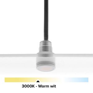 LED mini IP67 11mm 0,5W 3000K diffuus Wit