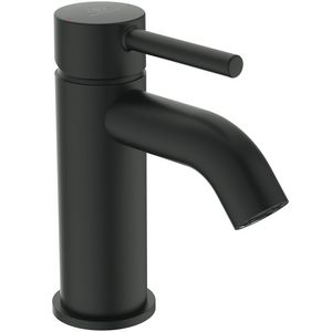 Wastafelmengkraan 3,8l/min m. click waste silk black Ceraline
