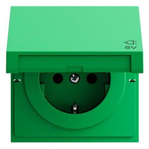 wandcontactdoos met randaarde KD opdr.SV Gira F100 groen