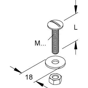Montageset Bolkopschroef BKM 6X30 ER VVE=100
