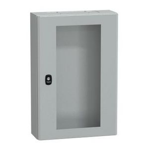 Modulaire kast + ruitdeur 600x400x150mm IP66/IK10 RAL70 S3DM
