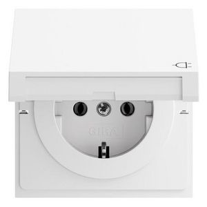 wandcontactdoos met randaarde KD Gira F100 zuiver wit