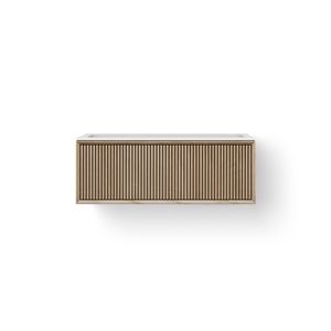 Wastafelmeubel SOLID FACET STRIPES 1000mm Solid Surface 1x wasbak 850mm 1x la old grey