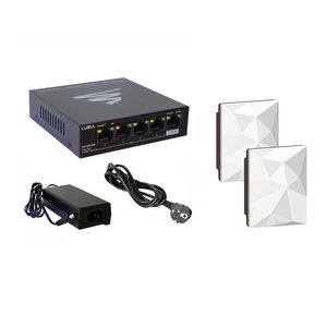 PoE Wifi starter set: 1 Sw + 2AP