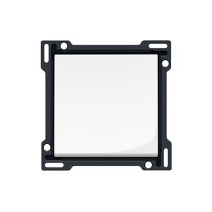 Afwerkingsset enkelv. schakelaar/knop helder wit