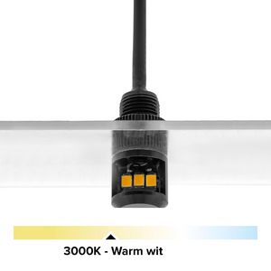 LED mini IP67 11mm 0,5W 3000K Side emitter zwart