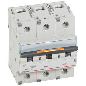 Installatieautomaat 3-polig C-karakteristiek 100A 25kA DX³ DIN