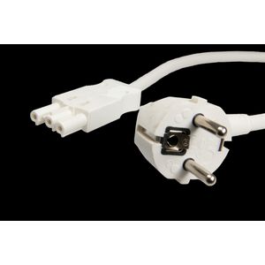 Netsnoer 3-polig 1,5mm² 100cm female wit Eca (AC166 NLCGB/315 100)