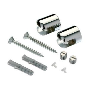 Planchethouders tbv 6-8mm glas set a 2 st. chroom