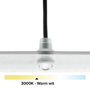 LED mini IP67 11mm 0,5W 3000K met lens wit