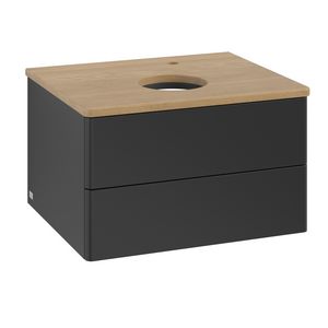 Wastafelonderkast Antao 600x360x500mm Black Matt Lacquer L18051PD